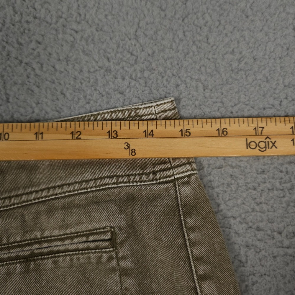 Vintage Chicos Design Jeans Women 1 US 8 Washed Green Patch Pocket Cotton HEMMED - Picture 4 of 11